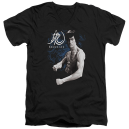 Bruce Lee Dragon Stance - Men's V-Neck T-Shirt Men's V-Neck T-Shirt Bruce Lee   