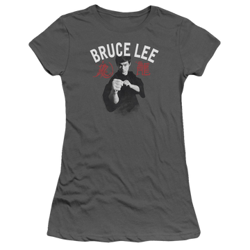 Charcoal juniors t-shirt with Bruce Lee Ready graphic