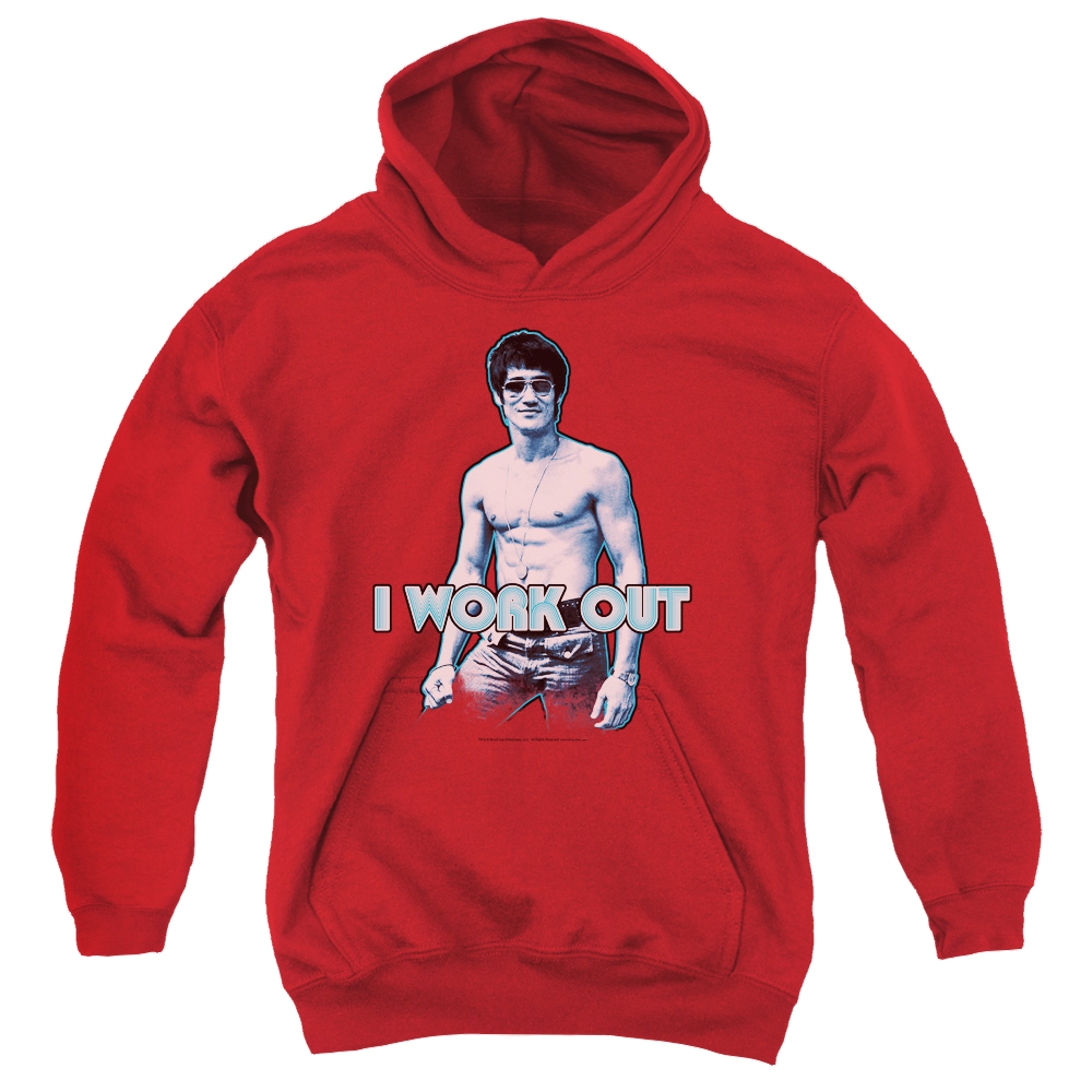 Bruce Lee Lee Works Out - Youth Hoodie (Ages 8-12) Youth Hoodie (Ages 8-12) Bruce Lee   