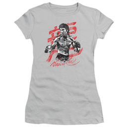 Bruce Lee Ink Splatter - Juniors T-Shirt Juniors T-Shirt Bruce Lee   