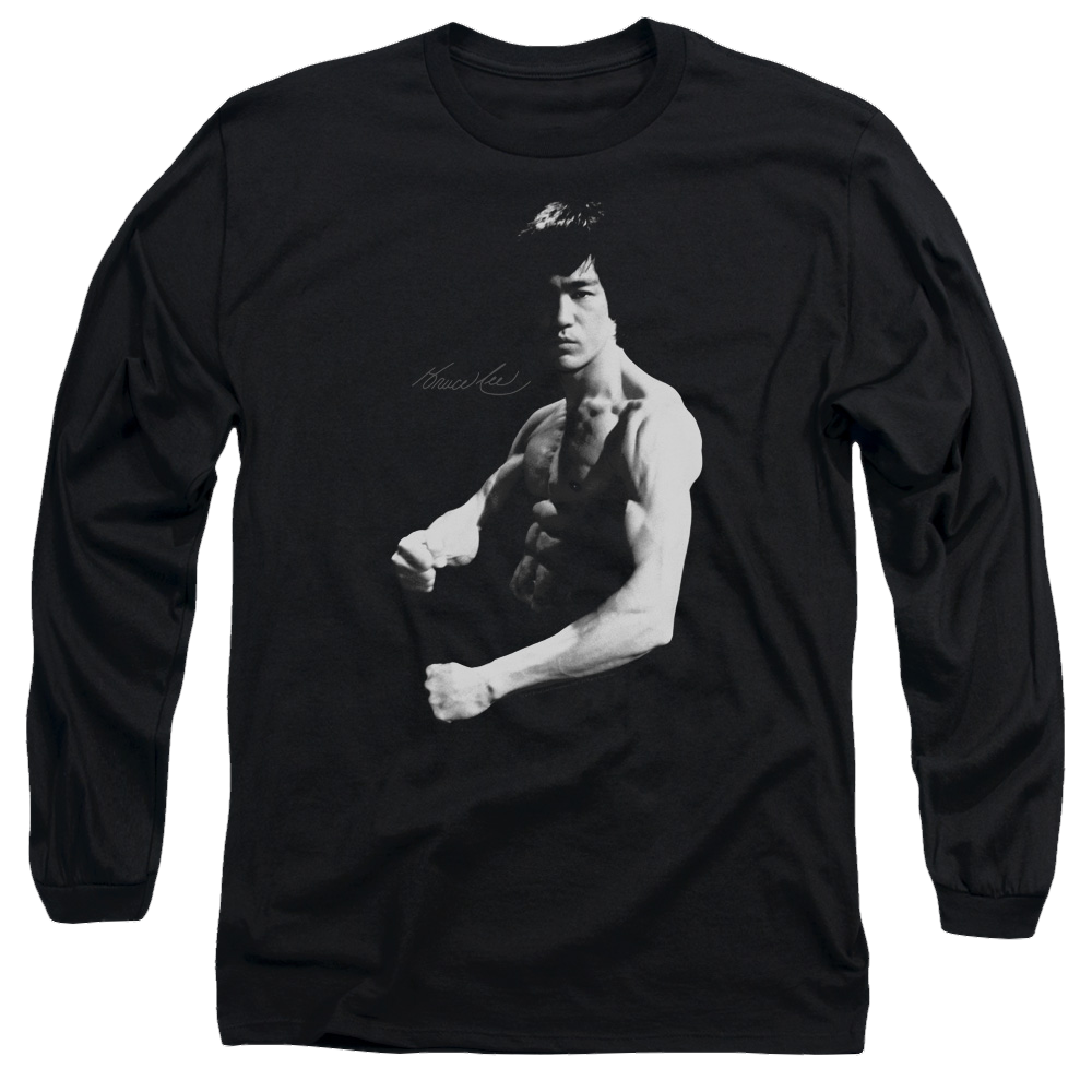 Bruce Lee Stance - Men's Long Sleeve T-Shirt Men's Long Sleeve T-Shirt Bruce Lee   