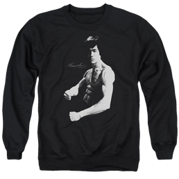 Bruce Lee Stance - Men's Crewneck Sweatshirt Men's Crewneck Sweatshirt Bruce Lee   