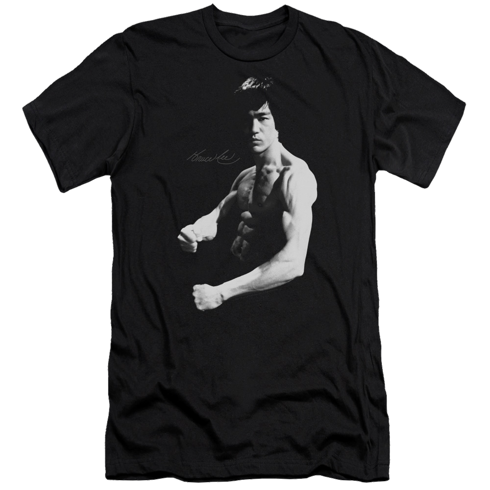 Bruce Lee Stance Premium Adult Slim Fit T-Shirt Men's Premium Slim Fit T-Shirt Bruce Lee   