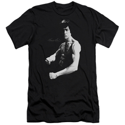 Bruce Lee Stance Premium Adult Slim Fit T-Shirt Men's Premium Slim Fit T-Shirt Bruce Lee   