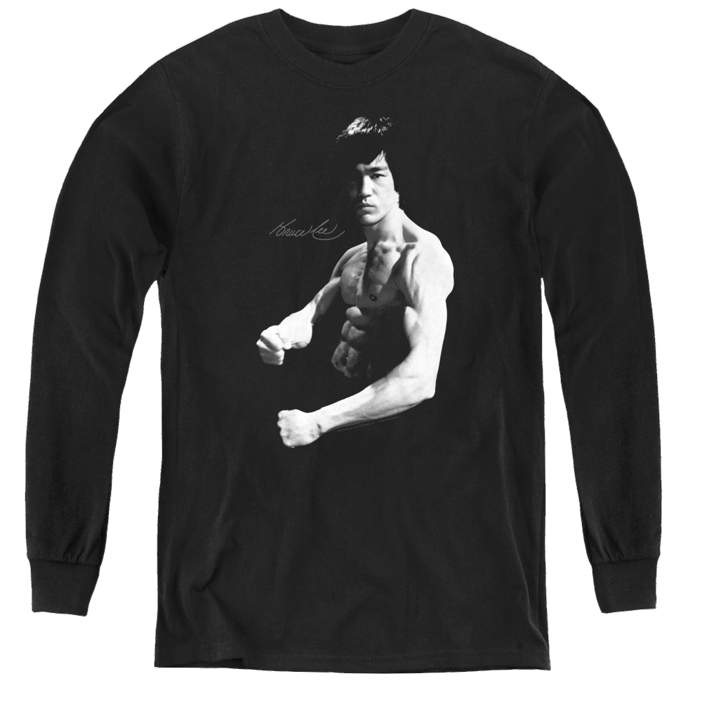 Bruce Lee Stance - Youth Long Sleeve T-Shirt Youth Long Sleeve T-Shirt Bruce Lee   