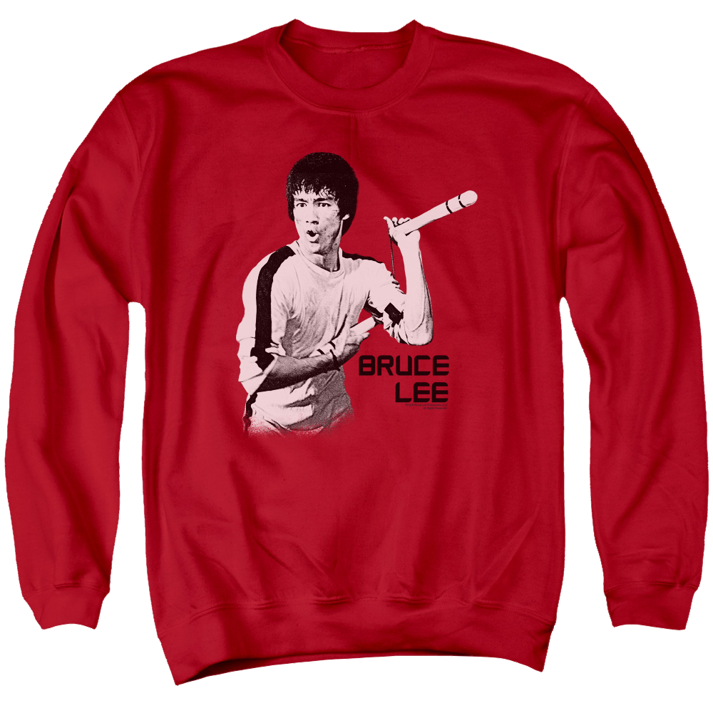 Bruce Lee Nunchucks - Men's Crewneck Sweatshirt Men's Crewneck Sweatshirt Bruce Lee   