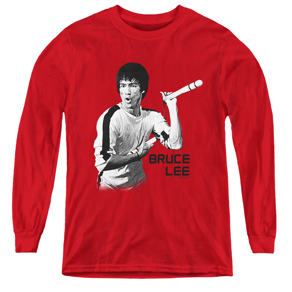 Bruce Lee Nunchucks - Youth Long Sleeve T-Shirt Youth Long Sleeve T-Shirt Bruce Lee   