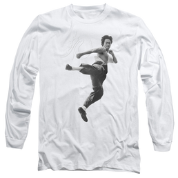 Bruce Lee Flying Kick - Men's Long Sleeve T-Shirt Men's Long Sleeve T-Shirt Bruce Lee   