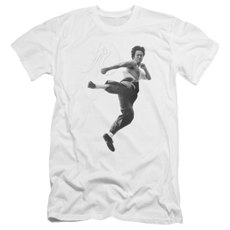 Bruce Lee Flying Kick - Men's Premium Slim Fit T-Shirt Men's Premium Slim Fit T-Shirt Bruce Lee   