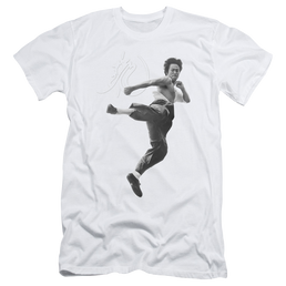 Bruce Lee Flying Kick - Men's Slim Fit T-Shirt Men's Slim Fit T-Shirt Bruce Lee   