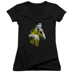 Bruce Lee Suit Of Death - Juniors V-Neck T-Shirt Juniors V-Neck T-Shirt Bruce Lee   