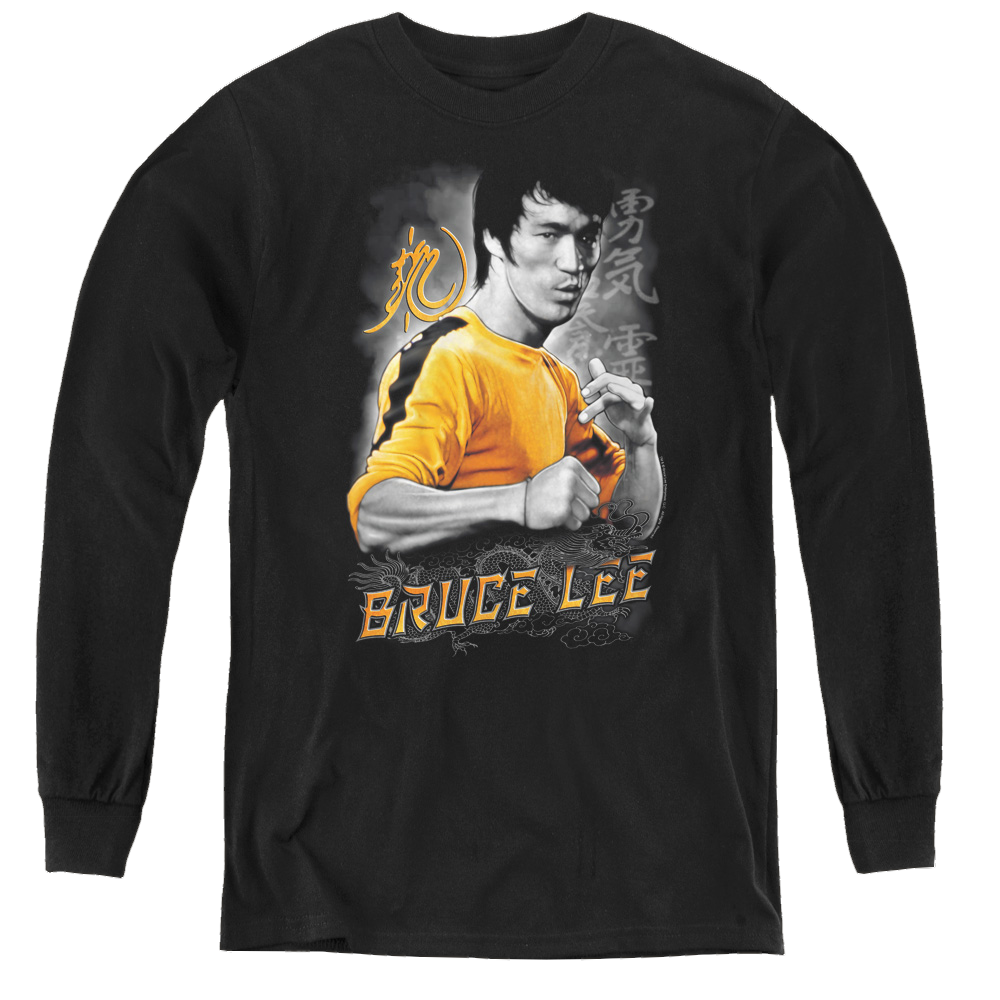 Bruce Lee Yellow Dragon - Youth Long Sleeve T-Shirt Youth Long Sleeve T-Shirt Bruce Lee   