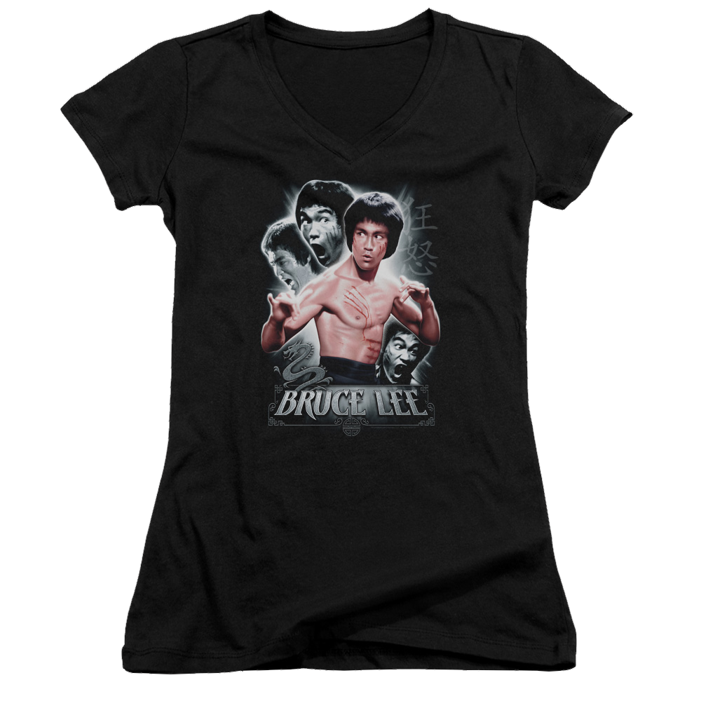 Bruce Lee Inner Fury - Juniors V-Neck T-Shirt Juniors V-Neck T-Shirt Bruce Lee   