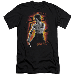 Bruce Lee Dragon Fire Premium Adult Slim Fit T-Shirt Men's Premium Slim Fit T-Shirt Bruce Lee   