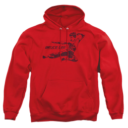 Bruce Lee Line Kick - Pullover Hoodie Pullover Hoodie Bruce Lee   