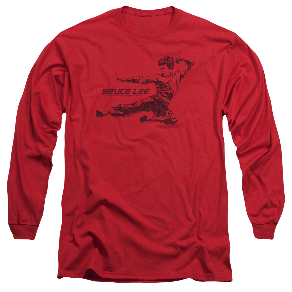 Bruce Lee Line Kick - Men's Long Sleeve T-Shirt Men's Long Sleeve T-Shirt Bruce Lee   