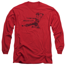 Bruce Lee Line Kick - Men's Long Sleeve T-Shirt Men's Long Sleeve T-Shirt Bruce Lee   
