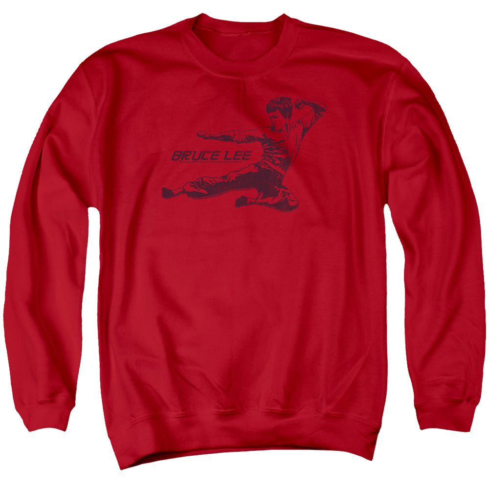 Bruce Lee Line Kick - Men's Crewneck Sweatshirt Men's Crewneck Sweatshirt Bruce Lee   