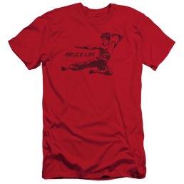 Bruce Lee Line Kick - Men's Slim Fit T-Shirt Men's Slim Fit T-Shirt Bruce Lee   
