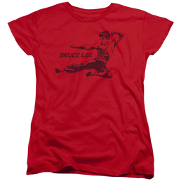 Bruce Lee Line Kick - Women's T-Shirt Women's T-Shirt Bruce Lee   
