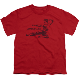 Bruce Lee Line Kick - Youth T-Shirt (Ages 8-12) Youth T-Shirt (Ages 8-12) Bruce Lee   