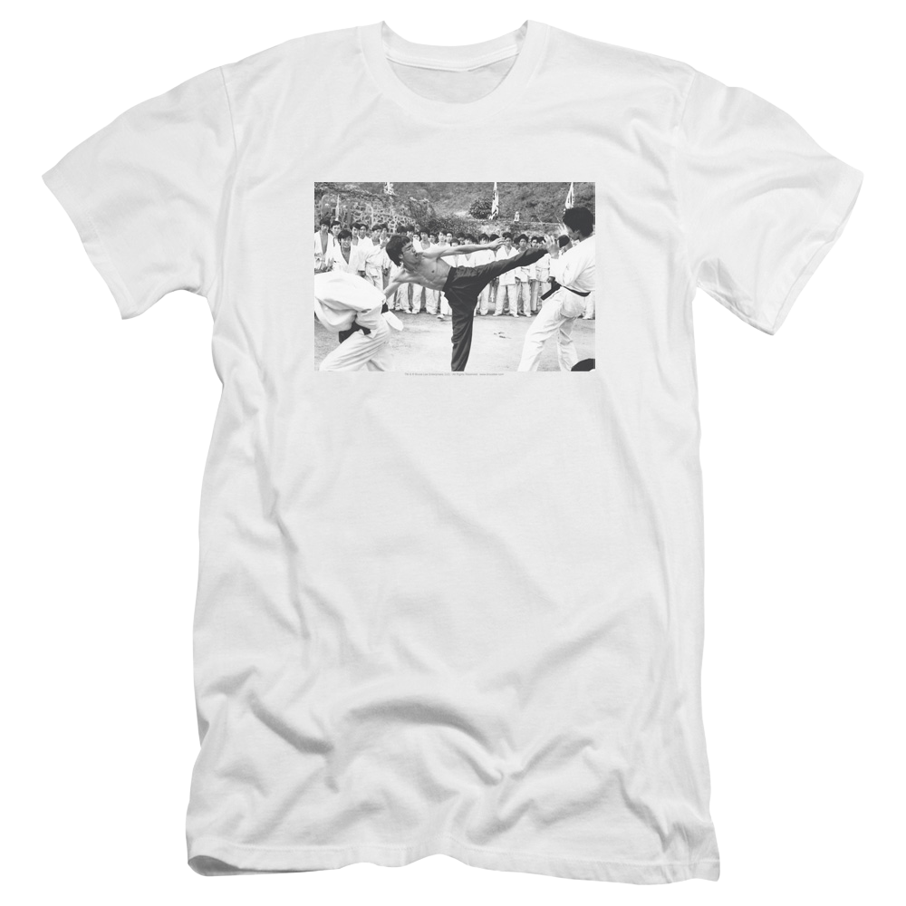 Bruce Lee Kick To The Head - Men's Premium Slim Fit T-Shirt Men's Premium Slim Fit T-Shirt Bruce Lee   