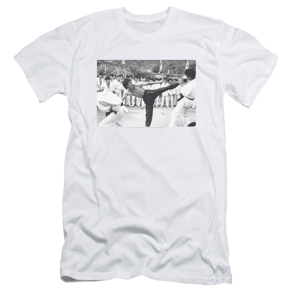 Bruce Lee Kick To The Head - Men's Slim Fit T-Shirt Men's Slim Fit T-Shirt Bruce Lee   
