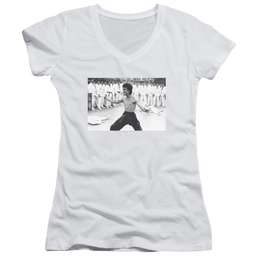 Bruce Lee Triumphant - Juniors V-Neck T-Shirt Juniors V-Neck T-Shirt Bruce Lee   