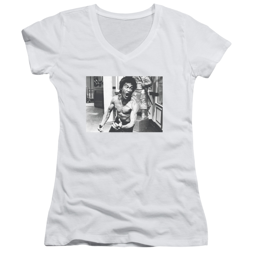 Bruce Lee Full Of Fury - Juniors V-Neck T-Shirt Juniors V-Neck T-Shirt Bruce Lee   