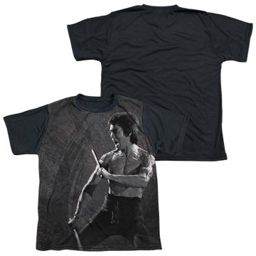 Bruce Lee Dragon Print youth black back t-shirt for ages 8 to 12