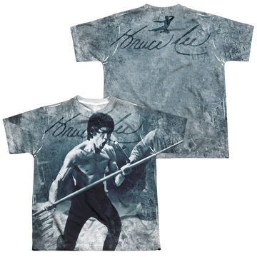 Bruce Lee Whoooaa youth all-over print t-shirt for ages 8 to 12