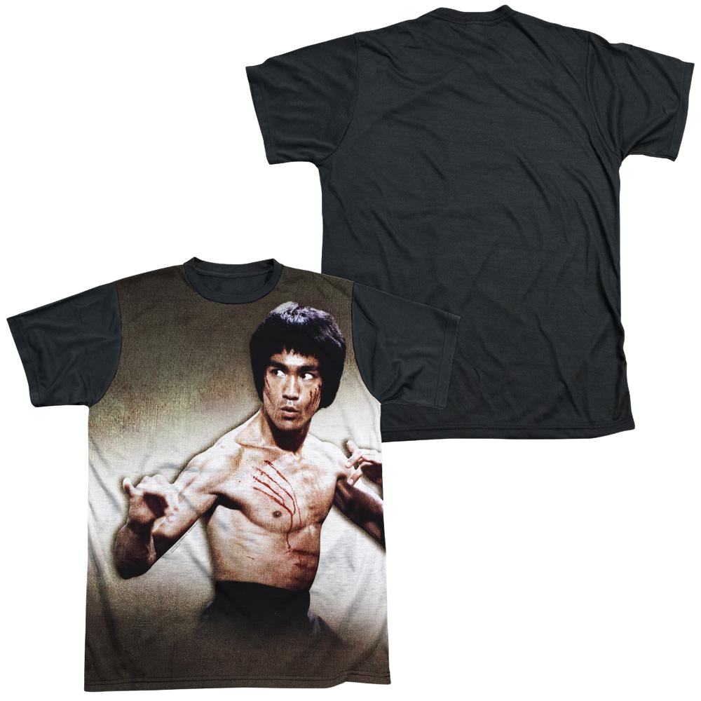 Bruce Lee Scratched - Men's Black Back T-Shirt Men's Black Back T-Shirt Bruce Lee   