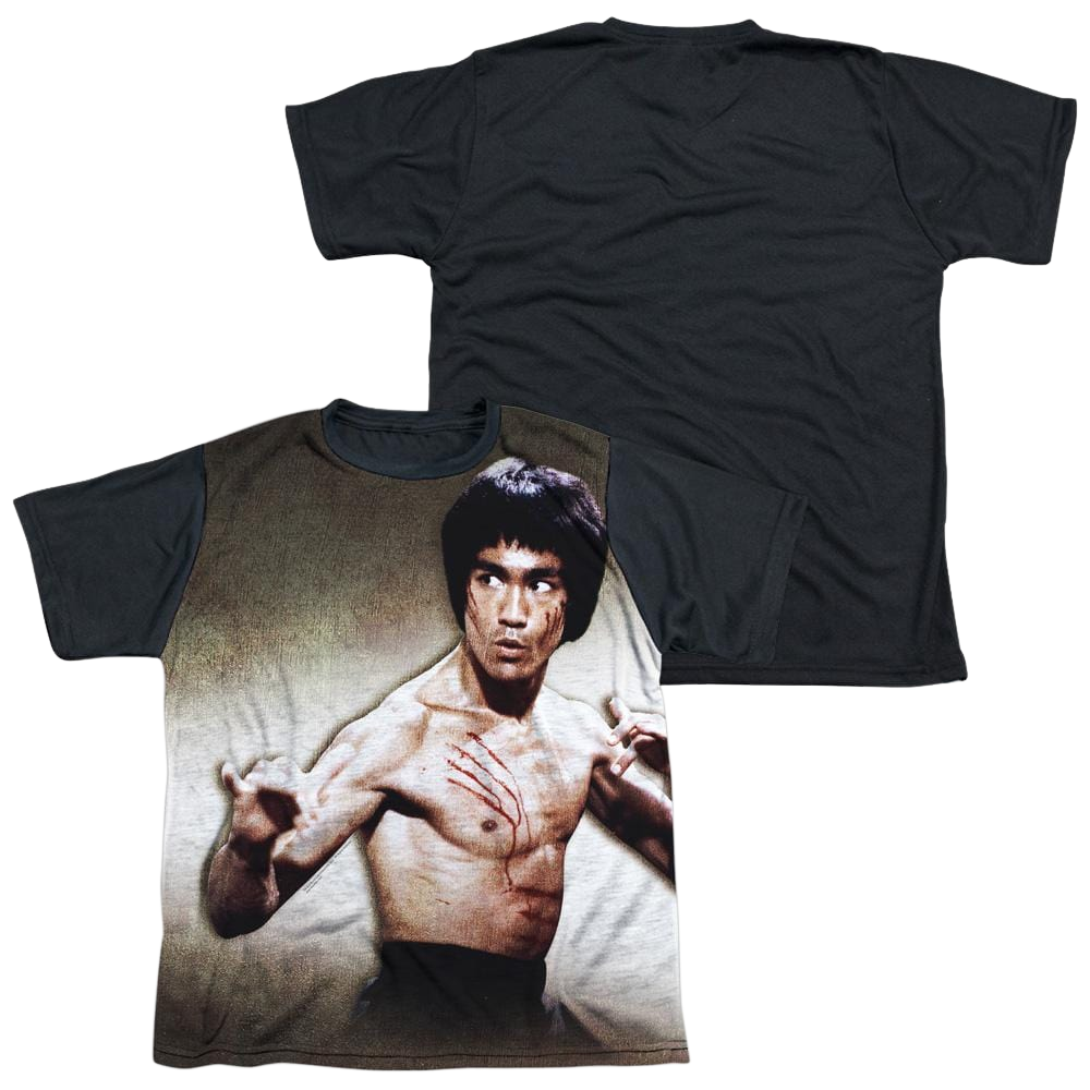 Bruce Lee Scratched - Youth Black Back T-Shirt (Ages 8-12) Youth Black Back T-Shirt (Ages 8-12) Bruce Lee   