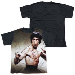 Bruce Lee Scratched - Youth Black Back T-Shirt (Ages 8-12) Youth Black Back T-Shirt (Ages 8-12) Bruce Lee   