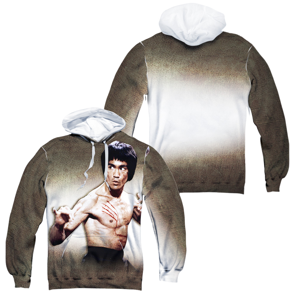 Bruce Lee Scrateched - All-Over Print Pullover Hoodie All-Over Print Pullover Hoodie Bruce Lee   