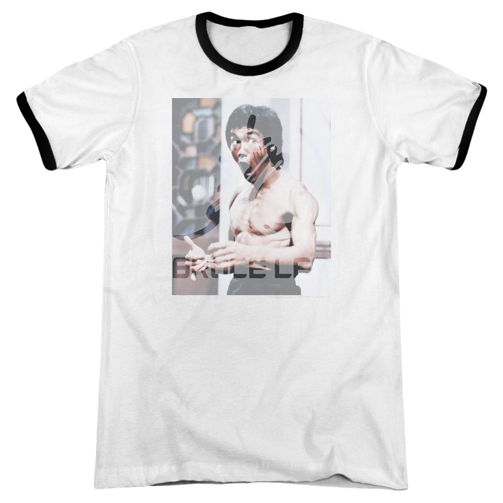 Bruce Lee Revving Up - Men's Ringer T-Shirt Men's Ringer T-Shirt Bruce Lee   