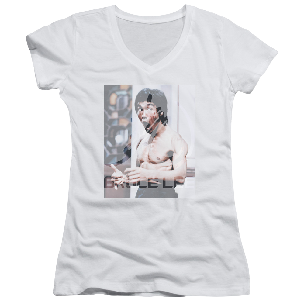 Bruce Lee Revving Up - Juniors V-Neck T-Shirt Juniors V-Neck T-Shirt Bruce Lee   