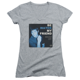 Bruce Lee Water - Juniors V-Neck T-Shirt Juniors V-Neck T-Shirt Bruce Lee   
