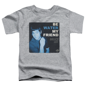 Athletic heather kid's t-shirt for ages 4 to 7 with Bruce Lee Water graphic
