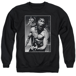 Bruce Lee Focused Rage - Men's Crewneck Sweatshirt Men's Crewneck Sweatshirt Bruce Lee   