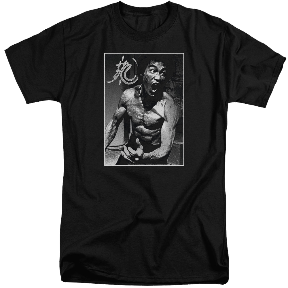 Bruce Lee Focused Rage - Men's Tall Fit T-Shirt Men's Tall Fit T-Shirt Bruce Lee   