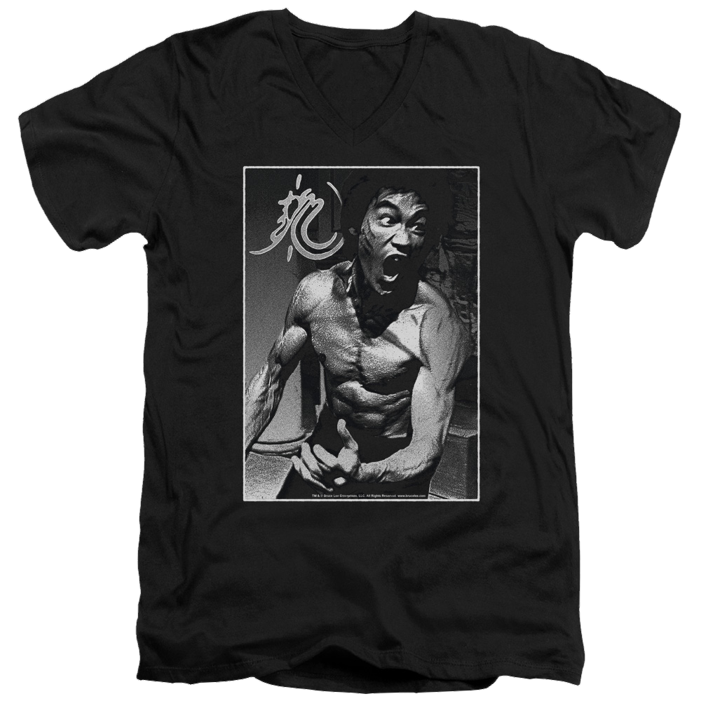Bruce Lee Focused Rage - Men's V-Neck T-Shirt Men's V-Neck T-Shirt Bruce Lee   