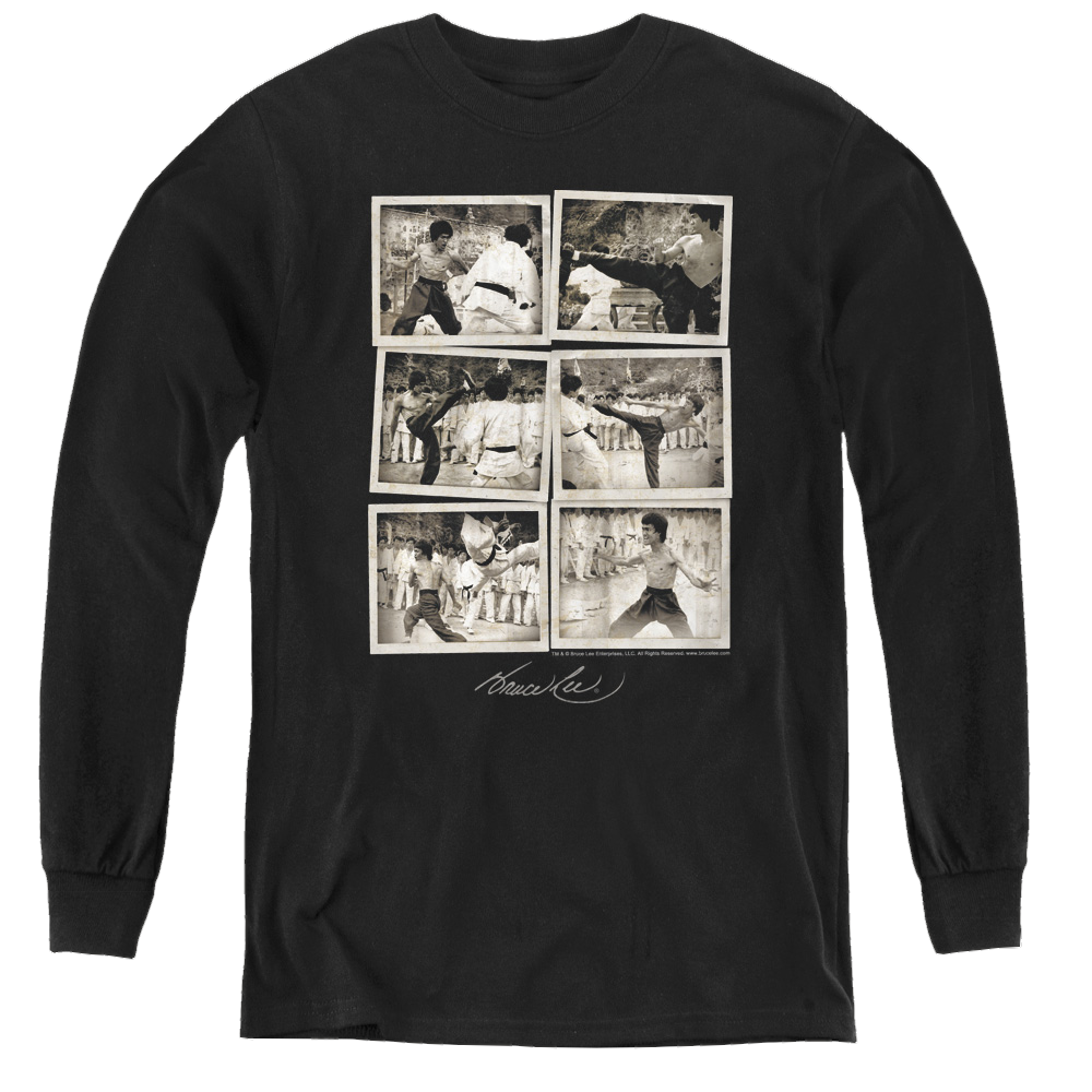 Bruce Lee Snap Shots - Youth Long Sleeve T-Shirt Youth Long Sleeve T-Shirt Bruce Lee   