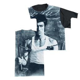 Bruce Lee Nunchucks - Men's Black Back T-Shirt Men's Black Back T-Shirt Bruce Lee   