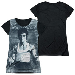 Bruce Lee Nunchucks - Juniors Black Back T-Shirt Juniors Black Back T-Shirt Bruce Lee   