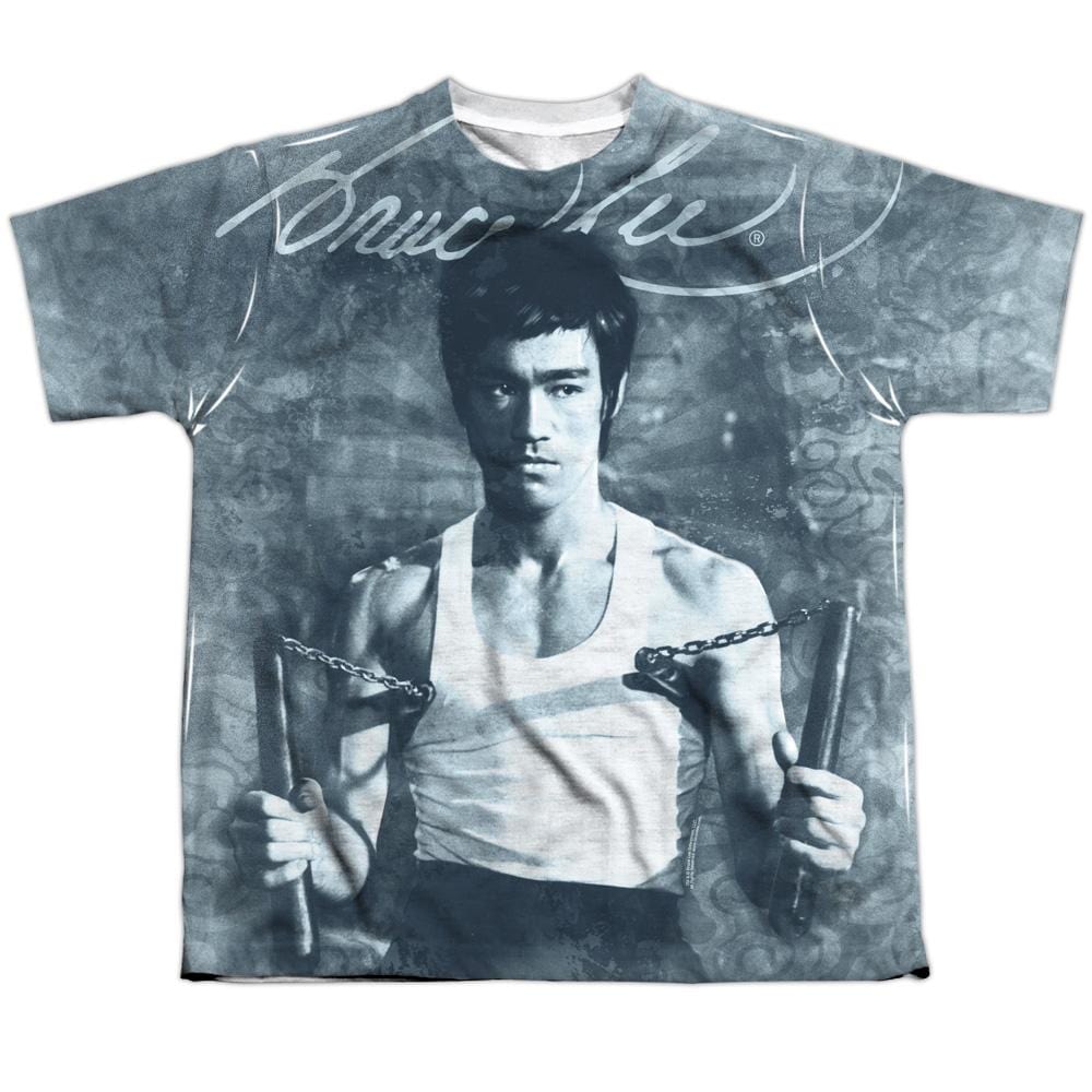 Bruce Lee Nunchucks Youth All Over Print 100% Poly T-Shirt Youth All-Over Print T-Shirt (Ages 8-12) Bruce Lee Youth All Over Print 100% Poly T-Shirt (Ages 8-12) S Multi
