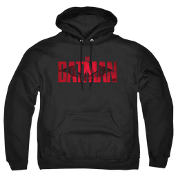 The Batman (2022) Crimson Drawn Bat Logo - Pullover Hoodie Pullover Hoodie Batman   