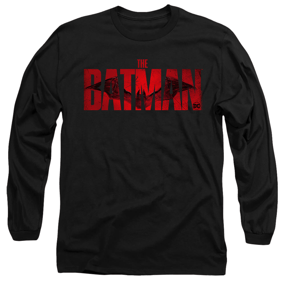 The Batman (2022) Crimson Drawn Bat Logo - Men's Long Sleeve T-Shirt Men's Long Sleeve T-Shirt Batman   
