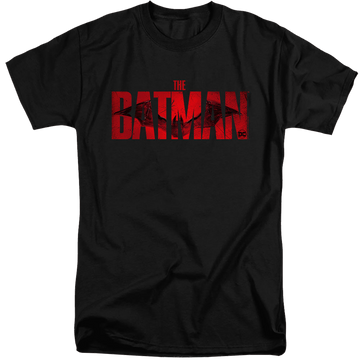The Batman (2022) Crimson Drawn Bat Logo - Men's Tall Fit T-Shirt Men's Tall Fit T-Shirt Batman   
