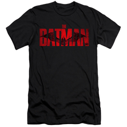The Batman (2022) Crimson Drawn Bat Logo - Men's Premium Slim Fit T-Shirt Men's Premium Slim Fit T-Shirt Batman   